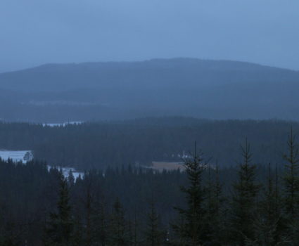 Hiking deep into Nordmarka - Wonderful view over the valley